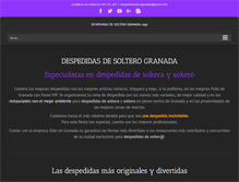 Tablet Screenshot of despedidasolterogranada.com